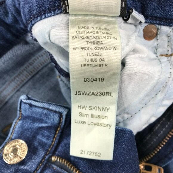 7FAM Womens Size 26 Slim Illusion Raw Hem Cropped Skinny Jeans w/ 23" Inseam - Picture 9 of 16